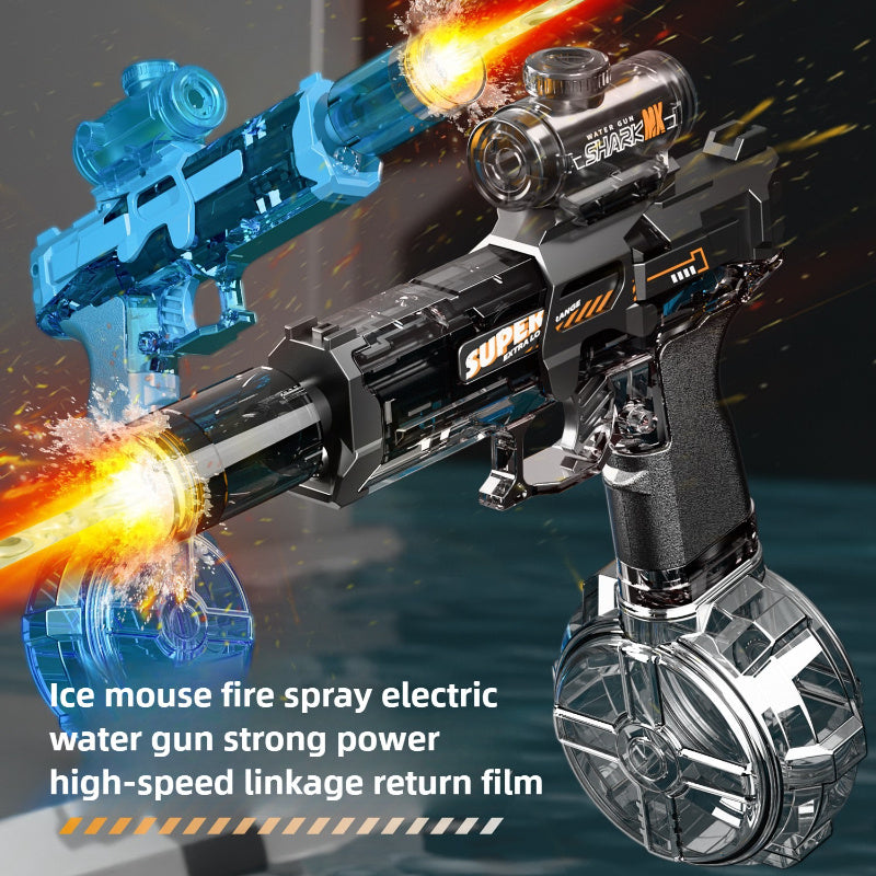 LED Lights Electric Water Guns Children Simulated Shooting Recoil Powerful Automatic Water