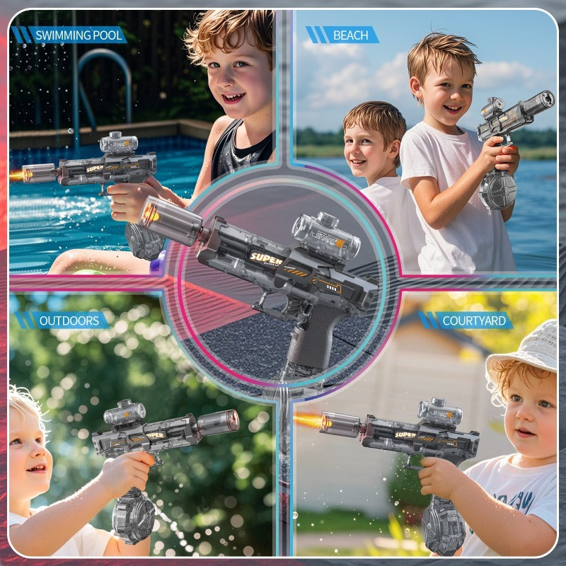 LED Lights Electric Water Guns Children Simulated Shooting Recoil Powerful Automatic Water