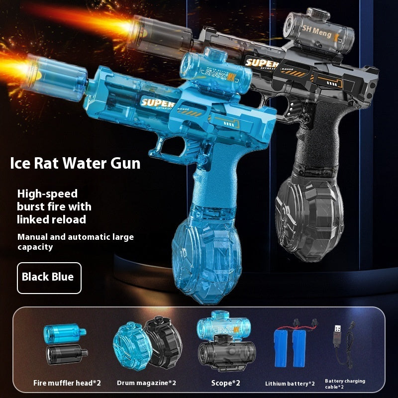 LED Lights Electric Water Guns Children Simulated Shooting Recoil Powerful Automatic Water