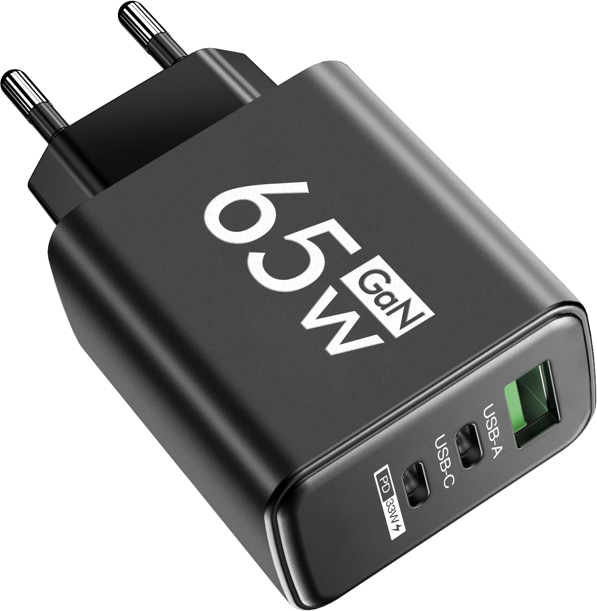 65W GaN USB C Charger 3 Ports Fast Charging Type C Phone Charger Adapter For iPhone 15 Samsung Xiaomi Huawei Quick Wall Charger