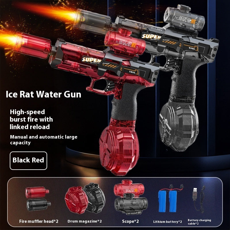 LED Lights Electric Water Guns Children Simulated Shooting Recoil Powerful Automatic Water