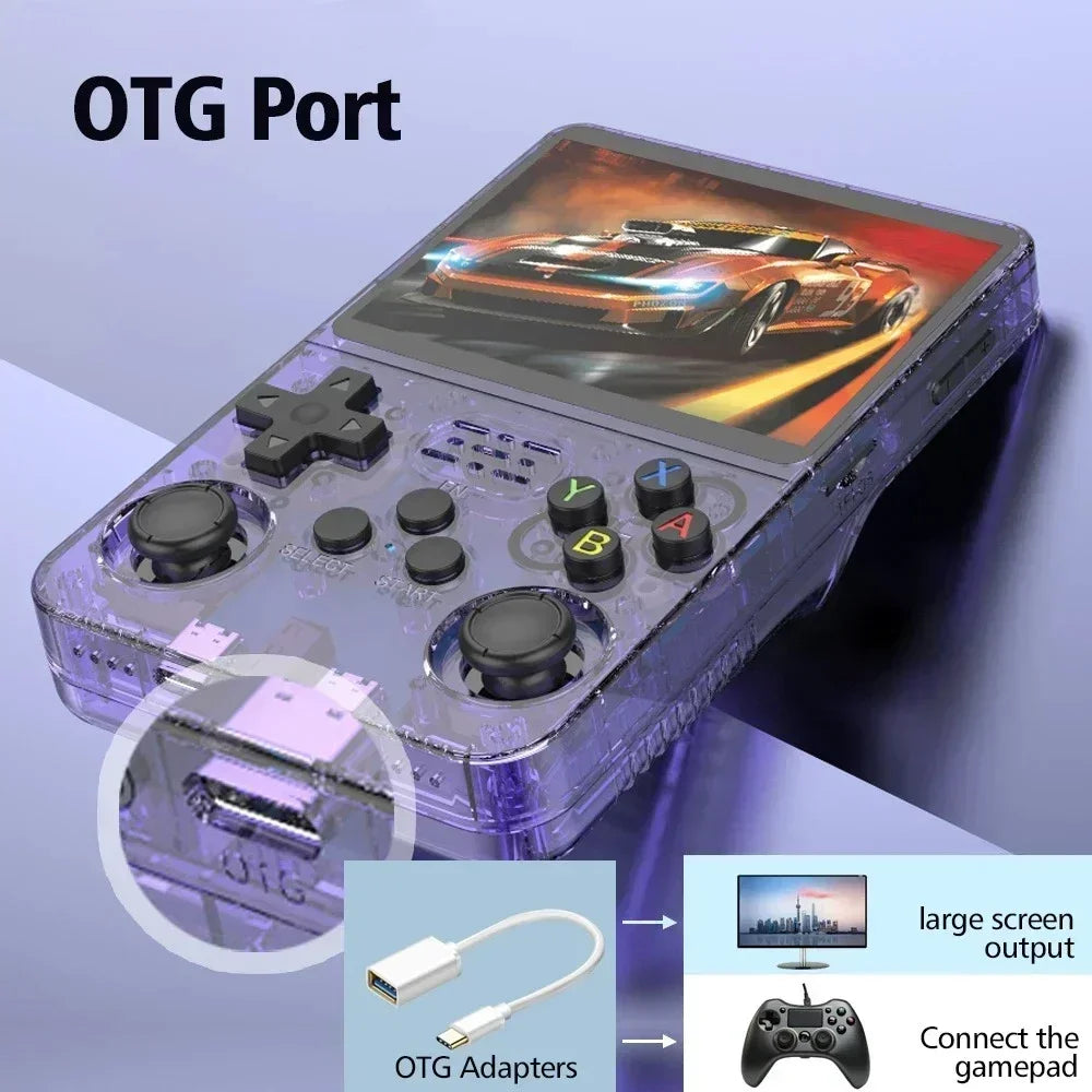 64G/128G R36S Retro Handheld Video Game Console Linux System 3.5 Inch IPS Screen R35s Pro Portable Pocket Video Player Games