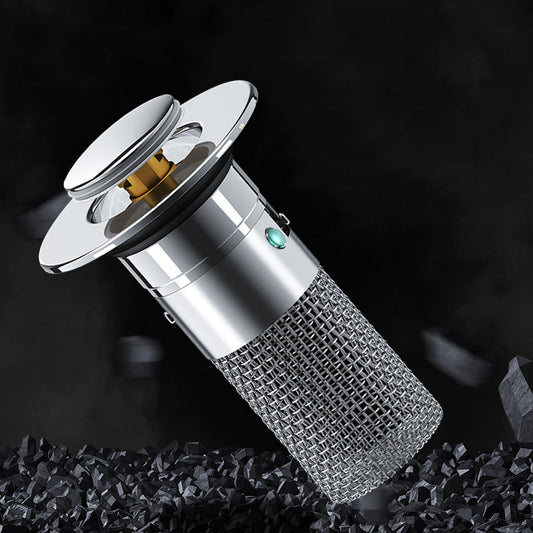 Long Pop-Up Sink Drains Filter Bathroom Press