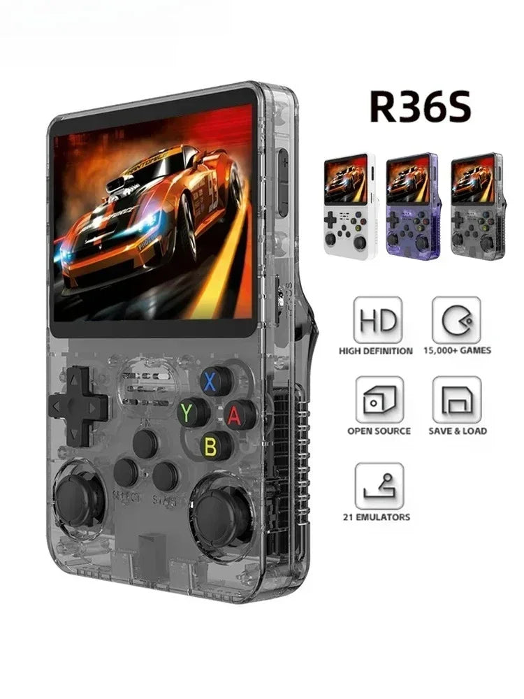 64G/128G R36S Retro Handheld Video Game Console Linux System 3.5 Inch IPS Screen R35s Pro Portable Pocket Video Player Games