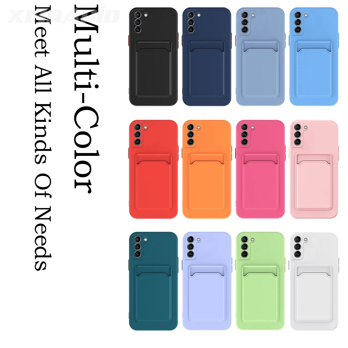 Luxury Soft Silicone Wallet Case Funda For iPhone 17 Air 16 15 14 11 13 12 Pro Max Plus Card Holder Slot Back Cover Protective
