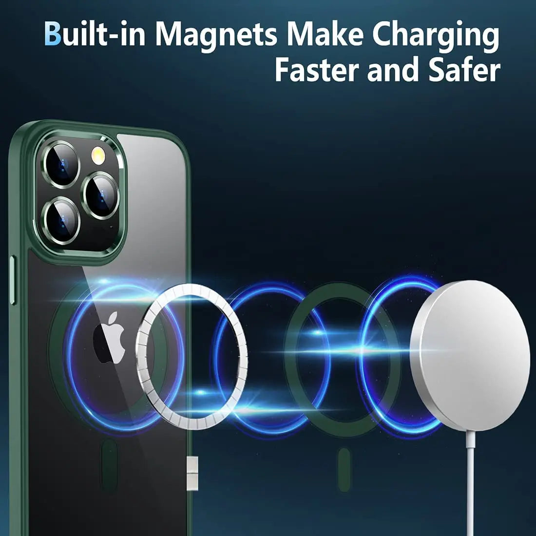 Green Camera Lens Screen Protector Case For Magsafe Mag Safe iPhone 15 15Pro 14 Plus 13 Pro Max 12 11 14Pro Cover Accessories