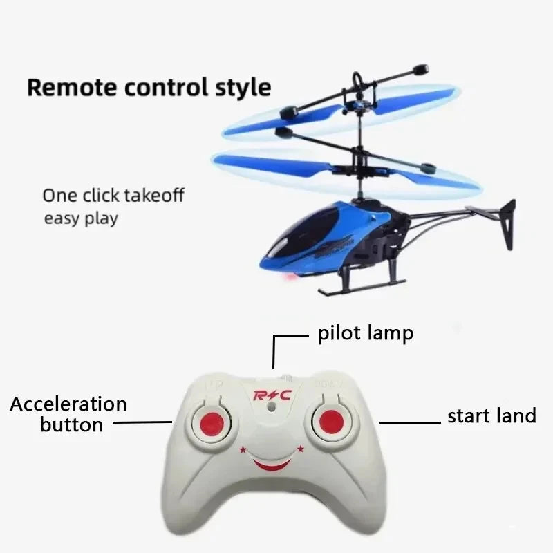 Rechargeable Mini RC Drone Remote Safe Fall-resistant RC Helicopters Drone Children Toys（No remote control battery）