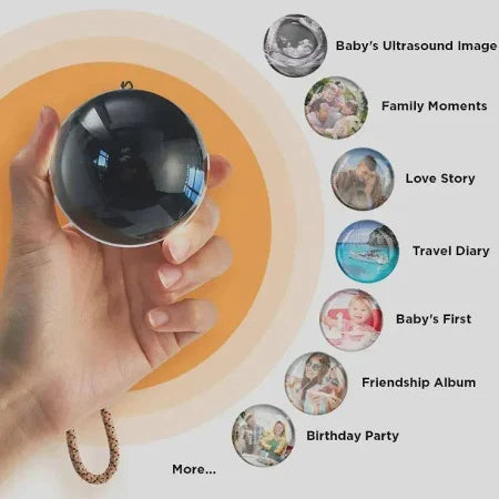 Video Crystal Ball DIY Memory Art Glass Ball Lamp Spherical Pixel Display 2.7inchs Screen 4GB