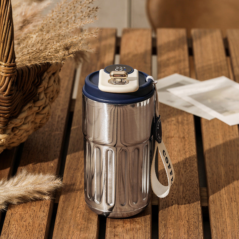 Smart Digital Thermal Bottle Portable Coffee Mug Stainless Steel Water